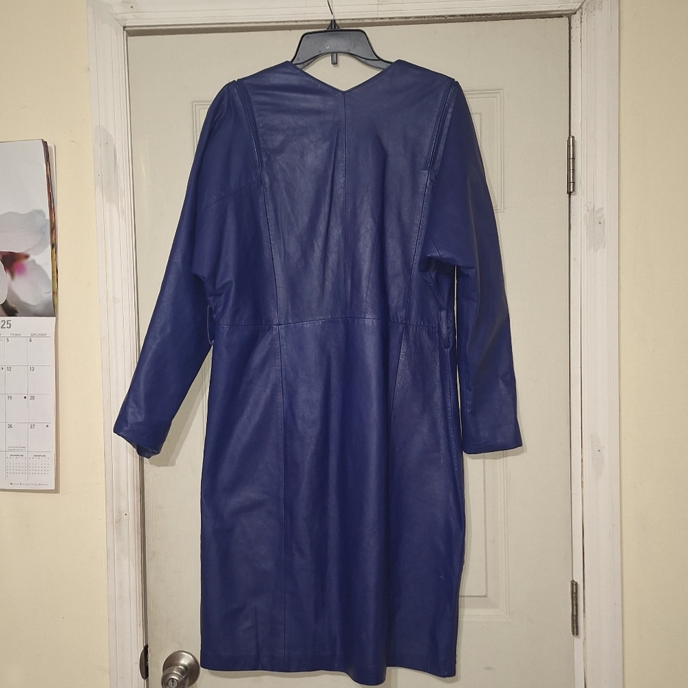 Danielle Genuine Leather Midi Dress